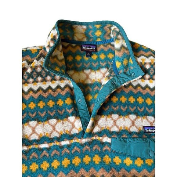 Patagonia Men’s Synchilla Snap-T Pullover size L Cliff Arbor Green - Picture 7 of 11